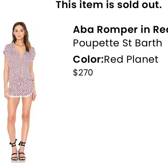 Poupette St. Barth / Aba Romper in red planet XS - Picture 3 of 6